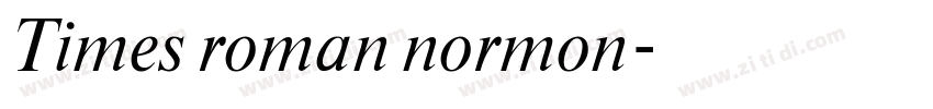 Times roman normon字体转换